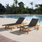 Alaterre Furniture Caspian Eucalyptus Wood Outdoor Lounge Chair with Mesh Seating, Set of 2 ANCP011EBO - alternate 7